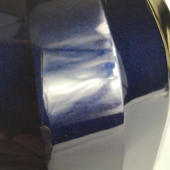 Vintage Insulated Coffee  Carafe Thermal Glass Flask Metallic Blue & Gold Retro - Picture 7 of 16